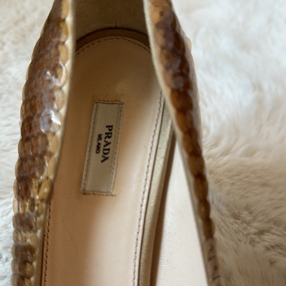 AUTHENTIC PRADA SEQUINED SHOES - Picture 3 of 10
